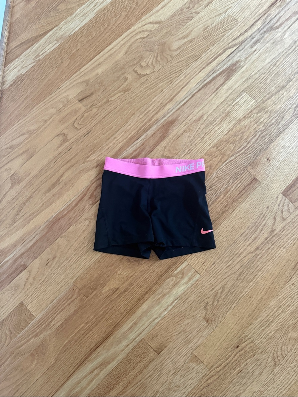Nike dri fit compression shorts pink and black